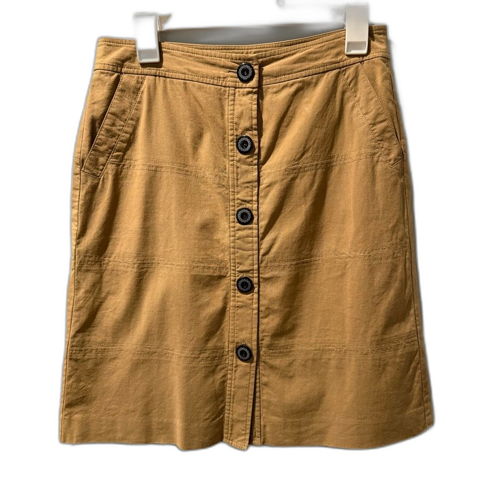 TRINA TURK Khaki Button Down Midi Skirt with pockets - size 8